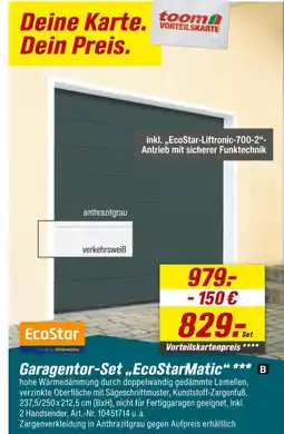 toom Baumarkt Ecostar garagentor-set ecostarmatic Angebot