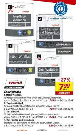 toom Baumarkt Toom möbel-weißlack Angebot