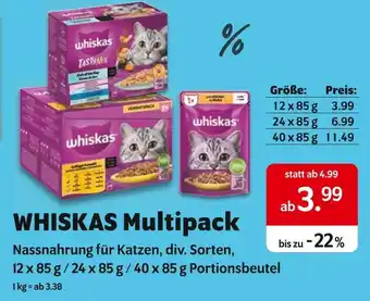 Das Futterhaus Whiskas multipack Angebot