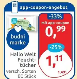 Budni Budni marke hallo welt feuchttücher Angebot