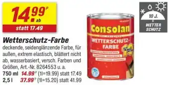 toom Baumarkt Consolan Wetterschutz-Farbe Angebot