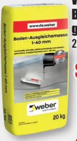 B1 Discount Baumarkt Saint-Gobain Weber Boden-Ausgleichsmasse Angebot