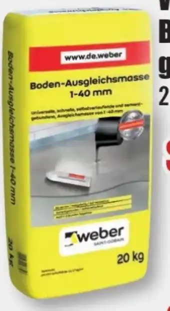B1 Discount Baumarkt Saint-Gobain Weber Boden-Ausgleichsmasse Angebot