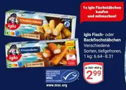 Globus Iglo Fisch- oder Backfischstäbchen Angebot