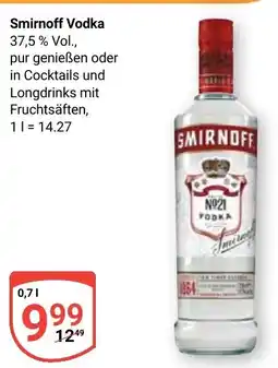 Globus Smirnoff Vodka Angebot