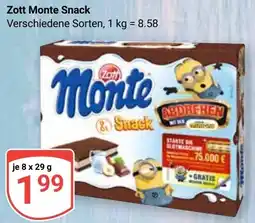 Globus Zott Monte Snack Angebot