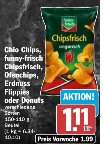 AEZ Chio Chips, funny-frisch Flippies oder Donuts Angebot