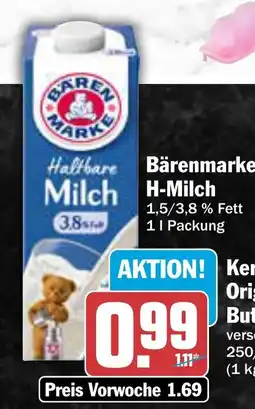 AEZ Haltbare Bärenmarke Milch H-Milch Angebot