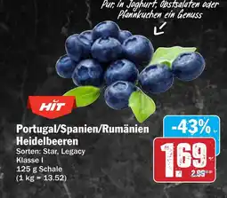 AEZ Portugal/Spanien/Rumänien Heidelbeeren Angebot