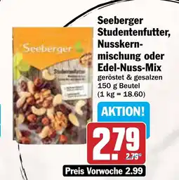 AEZ Seeberger Studentenfutter, Nusskern- mischung oder Edel-Nuss-Mix Angebot