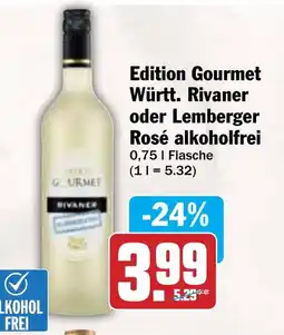 AEZ Edition Gourmet Württ. Rivaner oder Lemberger Rosé alkoholfrei Angebot