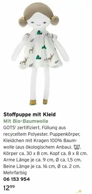 Tchibo Stoffpuppe mit Kleid Angebot