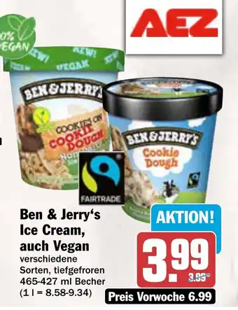 AEZ Ben & Jerry's Ice Cream, auch Vegan Angebot
