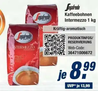 Expert Bening Segafredo Kaffeebohnen Intermezzo 1 kg Angebot