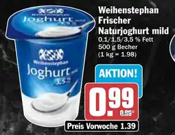AEZ Weihenstephan Frischer Naturjoghurt mild Angebot