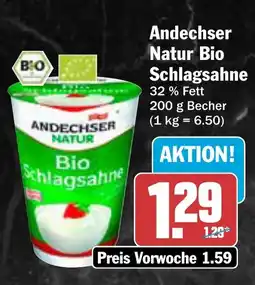 AEZ Andechser Natur Bio Schlagsahne Angebot
