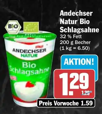 AEZ Andechser Natur Bio Schlagsahne Angebot