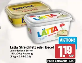 AEZ Lätta Streichfett oder Becel Angebot