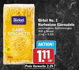 AEZ Birkel No. 1 Hartweizen Eiernudeln Angebot