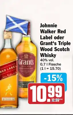 AEZ Johnnie Walker Red Label oder Grant's Triple Wood Scotch Angebot