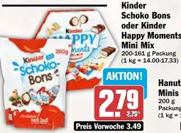 AEZ Kinder Schoko Bons oder Kinder Happy Moments Angebot