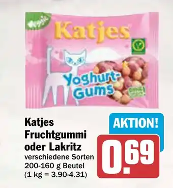 AEZ Katjes Fruchtgummi oder Lakritz Angebot