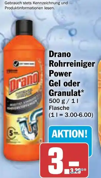 AEZ Drano Rohrreiniger Power Gel oder Granulat Angebot