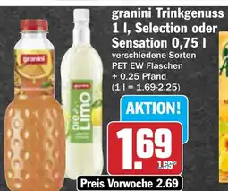 AEZ granini Trinkgenuss 1 I, Selection oder Sensation Angebot