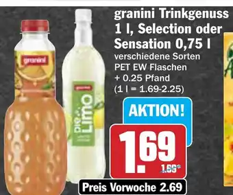 AEZ granini Trinkgenuss 1 I, Selection oder Sensation Angebot