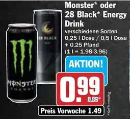 AEZ Monster* oder 28 Black Energy Drink Angebot
