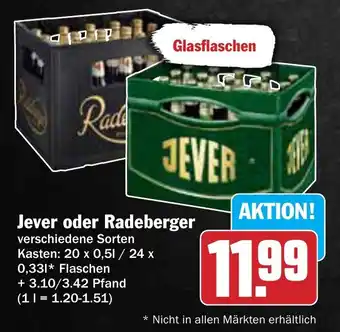 AEZ Jever oder Radeberger Angebot