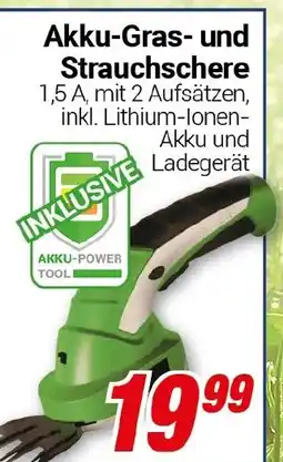 CENTERSHOP Akku-Gras- und Strauchschere Angebot
