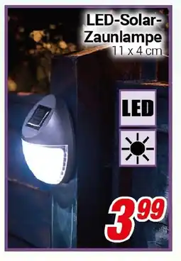 CENTERSHOP LED-Solar- Zaunlampe Angebot