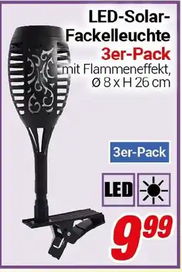 CENTERSHOP LED-Solar- Fackelleuchte 3er-Pack Angebot