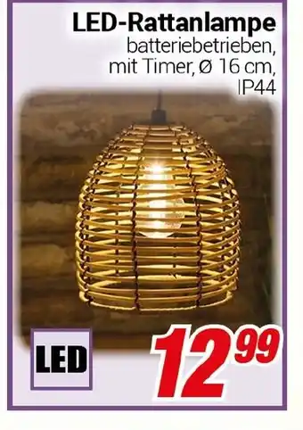 CENTERSHOP LED-Rattanlampe Angebot