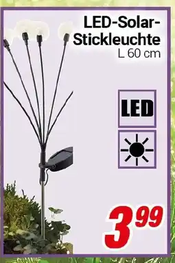 CENTERSHOP LED-Solar- Stickleuchte L 60 cm Angebot