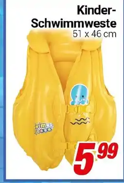 CENTERSHOP Kinder- Schwimmweste 51 x 46 cm Angebot