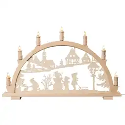 Netto Marken-Discount Saico Lichterbogen, 7-flammig elektrisch beleuchtet, Winterfreuden, versch. Varianten Angebot
