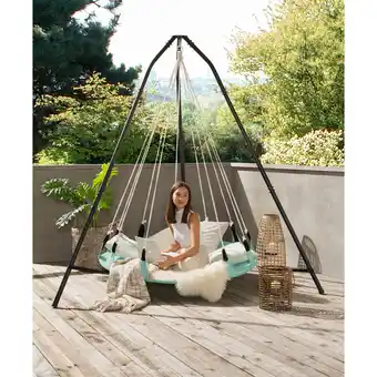 toom Baumarkt acamp Hängesessel 'Oana' salbei/schwarz Ø 190 x 215 cm Angebot