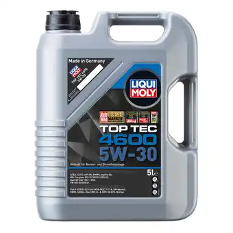 toom Baumarkt Liqui Moly Leichtlauf-Motoröl 'Top Tec 4600' 5W-30' 5 l Angebot