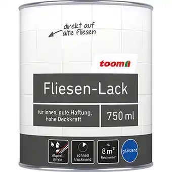 toom Baumarkt toom Fliesenlack weiß glänzend 750 ml Angebot