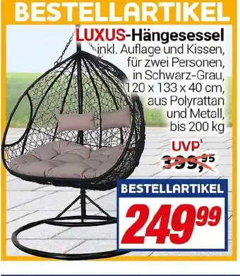 CENTERSHOP BESTELLARTIKEL LUXUS-Hängesessel Angebot