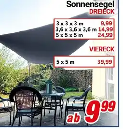 CENTERSHOP Sonnensegel Angebot