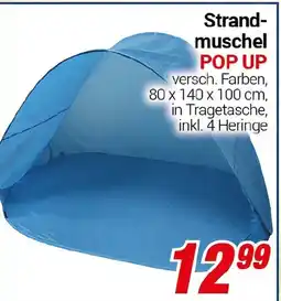 CENTERSHOP Strand- muschel POP UP Angebot