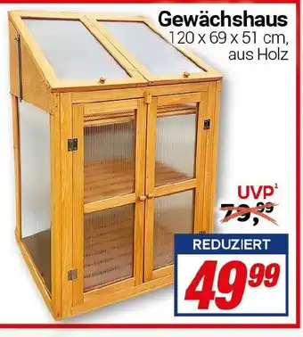 CENTERSHOP Gewächshaus 120 x 69 x 51 cm, Angebot