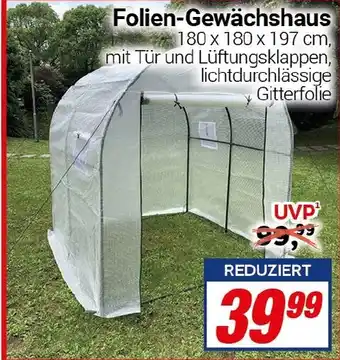 CENTERSHOP Folien-Gewächshaus Angebot