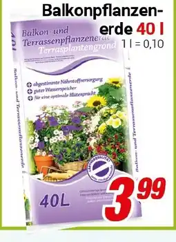 CENTERSHOP Balkonpflanzen- erde 40 I Angebot