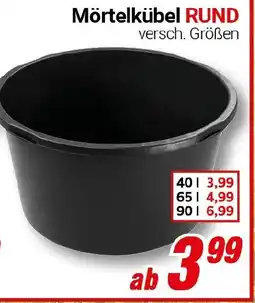 CENTERSHOP Mörtelkübel RUND Angebot