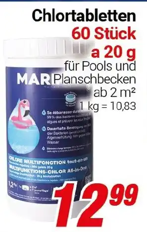 CENTERSHOP Chlortabletten 60 Stück Angebot
