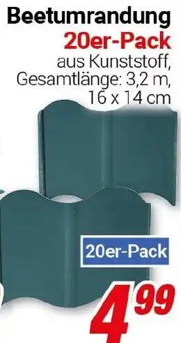 CENTERSHOP Garten- Beetumrandung 20er-Pack Angebot